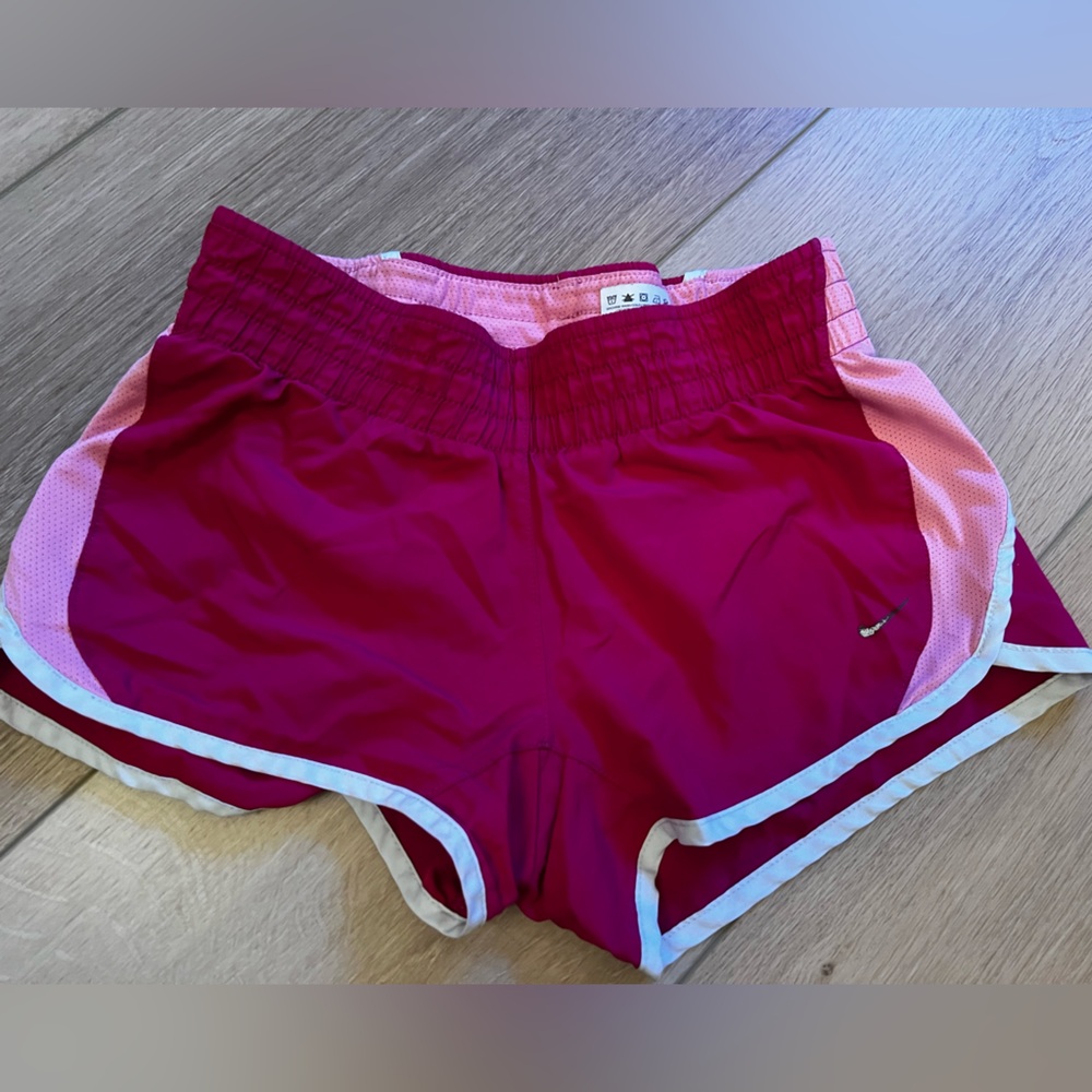 Nike Fuchsia and Light Pink Running Shorts